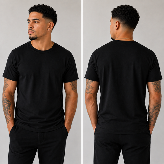 100% Cotton Ring-Spun BLACK $2.50 SHIRTS - Unisex - *DELIVERY AND ONLINE*